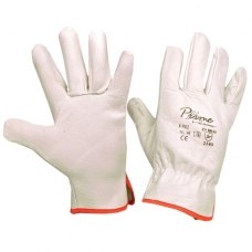 GUANTO IN PELLE FIORE BOVINO BIANCO TG11